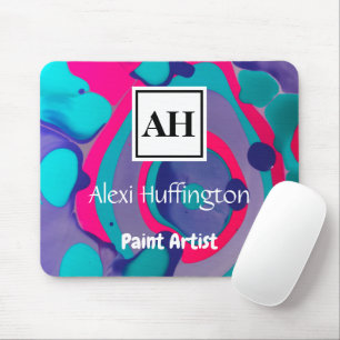 Tapis De Souris Monogramme Abstrait