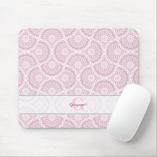 Tapis De Souris Monogramme Art Déco Confetti Lace Mandala