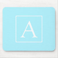 Monogramme bleu ciel simple