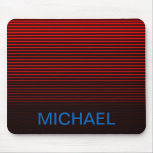 Tapis De Souris Monogramme Bleu Orange Rouge Bleu Bleu Bleu Blancs