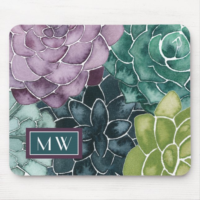 Tapis De Souris Monogramme | Bonheur des Plantes | Grow Harvest Lo (Devant)