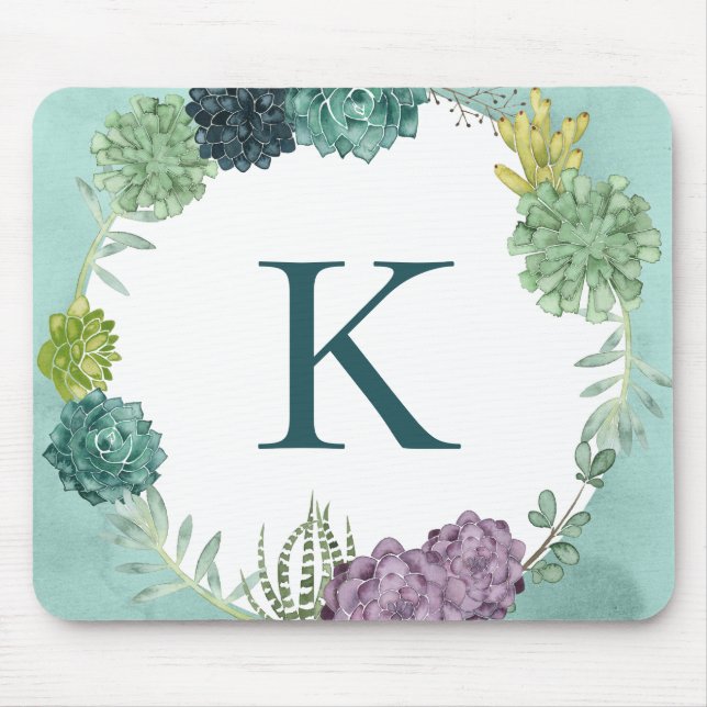 Tapis De Souris Monogramme | Bonheur des Plantes | Happines achète (Devant)