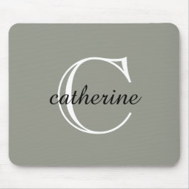 Tapis De Souris Monogramme classique À feuillage persistant de scr