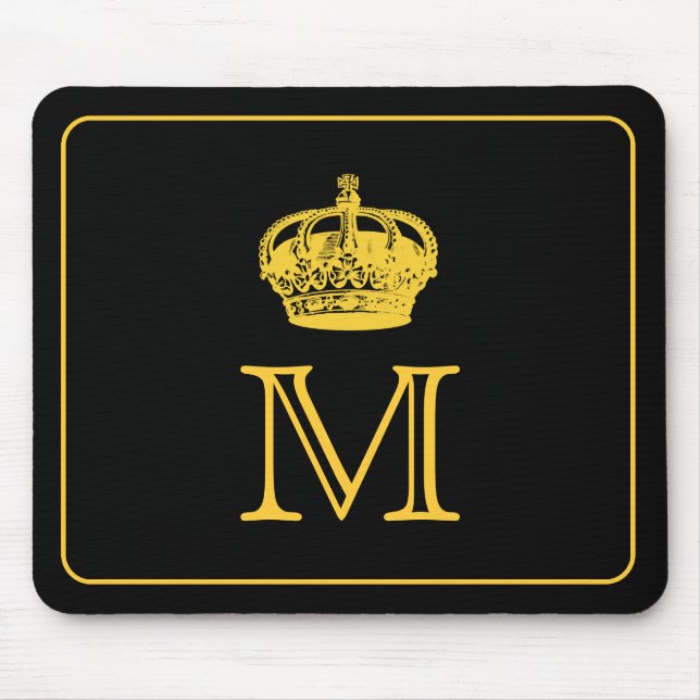 Tapis De Souris Monogramme de couronne (Devant)