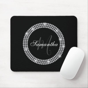 Tapis De Souris Monogramme de diamants
