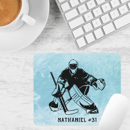 Tapis De Souris Monogramme de gardien des objectifs de hockey sur 