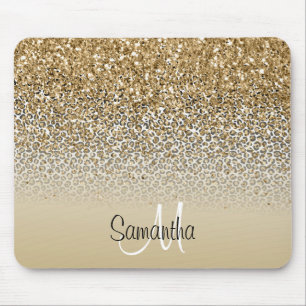 Tapis De Souris Monogramme de la Parties scintillant des Empreinte