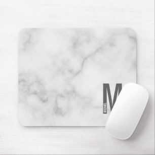 Tapis De Souris Monogramme et nom personnalisés gras modernes