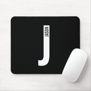 Tapis De Souris Monogramme et nom personnalisés modernes