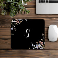 Monogramme Fleur sauvage multicolore d'été simple
