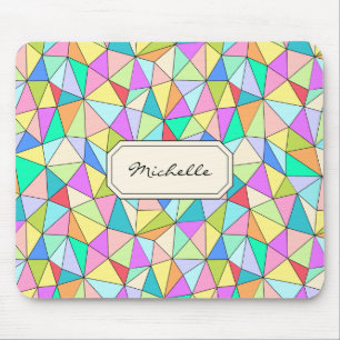 Tapis De Souris Monogramme Géomertique Coloré Bright Mousepad
