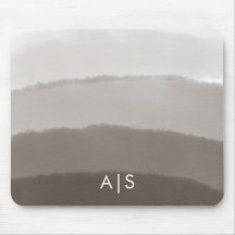 Monogramme Initial Aquarelle Gris Davy Ombre