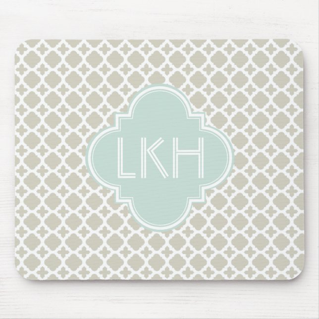 TAPIS DE SOURIS MONOGRAMME MAROCAIN DE TUILE (Devant)