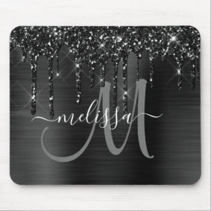 Tapis De Souris Monogramme métallique de Parties scintillant à s