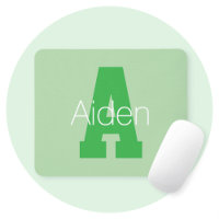 Monogramme moderne | Pale & Kelly Green