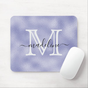Tapis De Souris Monogramme moderne violet à huile violette