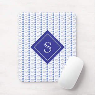 Tapis De Souris Monogramme Motif des rayures cardiaques du pays
