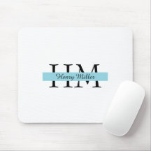 Monogramme personnalisé Mousepad | Initiales perso