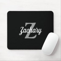 Monogramme Rétro Personnalisé Noir Blanc Gris