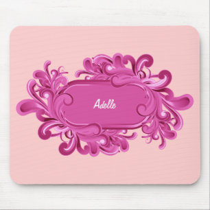 Tapis De Souris Monogramme rose Mousepads