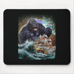 Tapis De Souris Monster Gorilla En Kraken Attaque Un Bateau De Gue