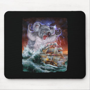 Tapis De Souris Monster Koala En Attaque De Kraken À Un Bateau De 