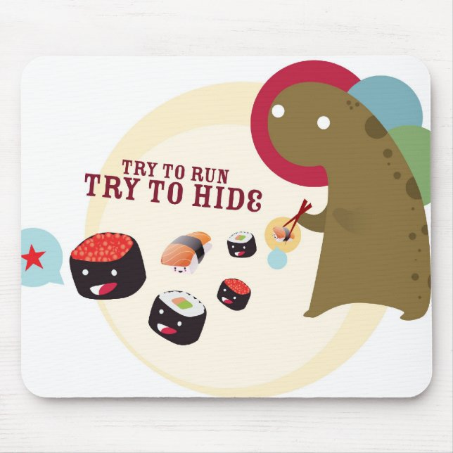 Tapis De Souris Monstre Mousepad de sushi (Devant)