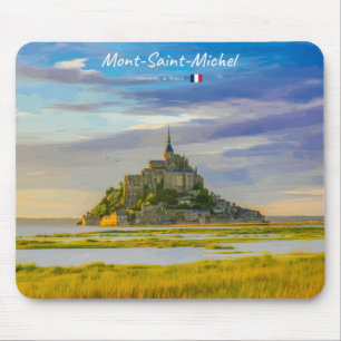 Tapis De Souris Mont-Saint-Michel, France - Abbaye médiévale