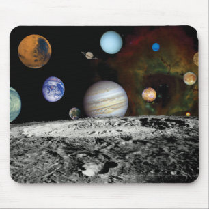 Tapis De Souris Montage d'images du système solaire par Voyager Ph