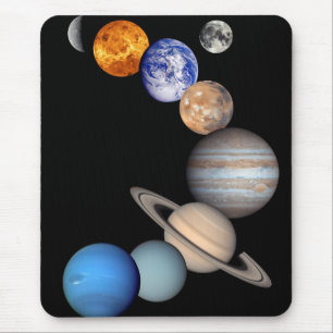 Tapis De Souris Montage du système solaire photos de planètes JPL