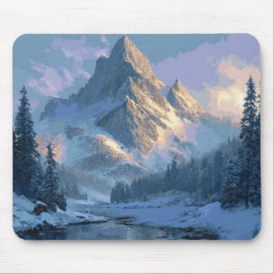 Tapis De Souris Montagne enneigée