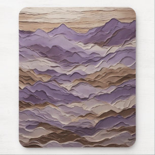 Tapis De Souris Montagne Mystique pourpre et Brown