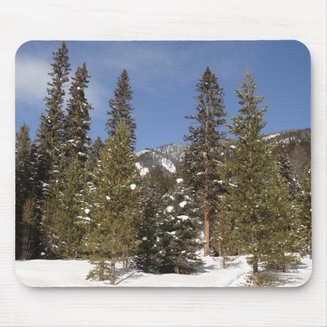 Tapis De Souris Montana Mountain Trails in Winter Landcape Photo (Devant)