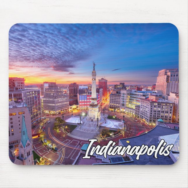 Tapis De Souris Monument Circle, Indianapolis, Indiana, USA (Devant)