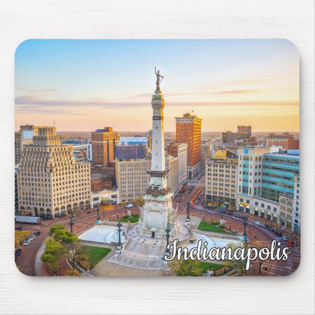 Tapis De Souris Monument Circle, Indianapolis, Indiana, USA (Devant)
