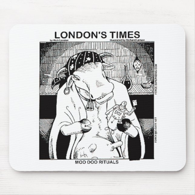 Tapis De Souris Moo Doo Rituels Nouvelle-Orléans Vache Drôle Cadea (Devant)