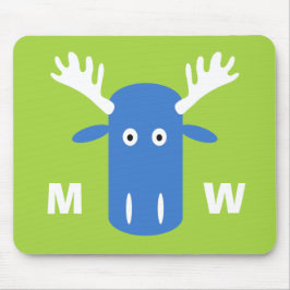 Tapis De Souris Moose Head Pop Art personnalisé monogramme mousepa