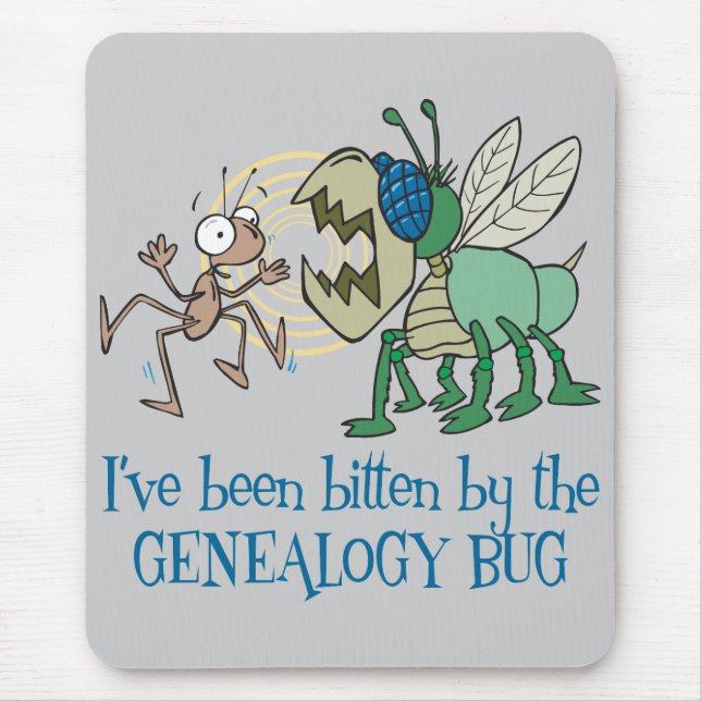 Tapis De Souris Mordu par l'insecte de généalogie (Devant)