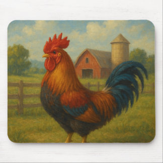 Tapis De Souris “Morning Glory Rooster on the Farm”