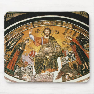 Tapis De Souris Mosaïque de Jésus-Christ avec la Vierge