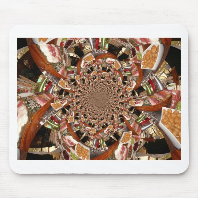 Tapis De Souris Mosaïque de sushis Brown (Devant)