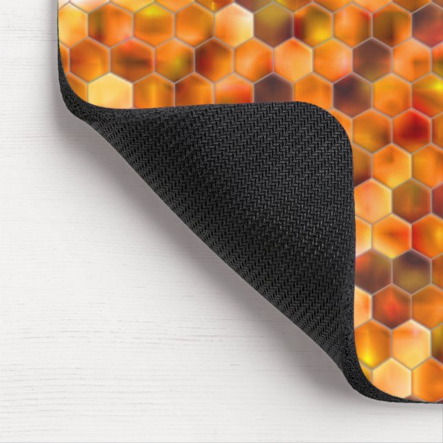 Tapis De Souris Mosaïque d'hexagones sur les taches dans les tons  (Coin)