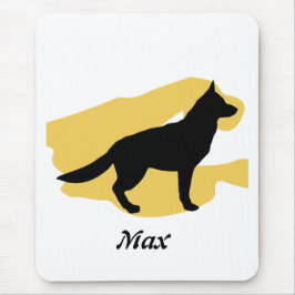 Tapis De Souris Mosepée allemande Shephard Silhouette