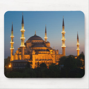 Tapis De Souris Mosquée bleue chez Mousepad crépusculaire
