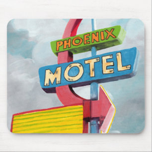 Tapis De Souris Motel de Phoenix d'aquarelle