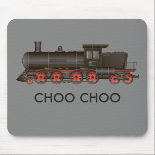 Tapis De Souris Moteur de train Choo Choo ou texte personnalisé