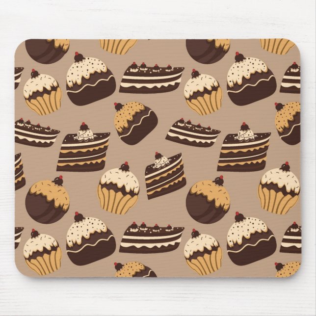 Tapis De Souris Motif 3 de chocolat et de pâtisseries (Devant)