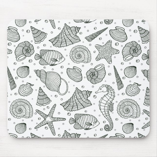 Tapis De Souris Motif 3 d'habitants d'océan (Devant)