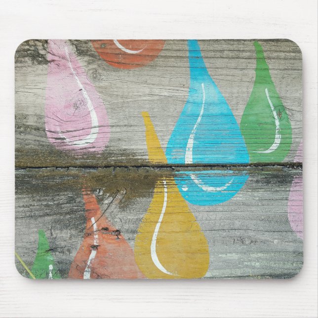 Tapis De Souris Motif À Baisse D'Eau Sur Bois (Devant)