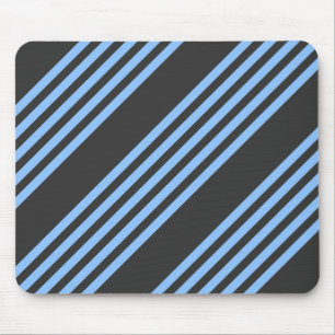 Tapis De Souris Motif à cinq bandes bleu et charbon